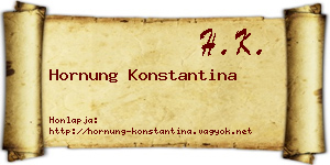 Hornung Konstantina névjegykártya